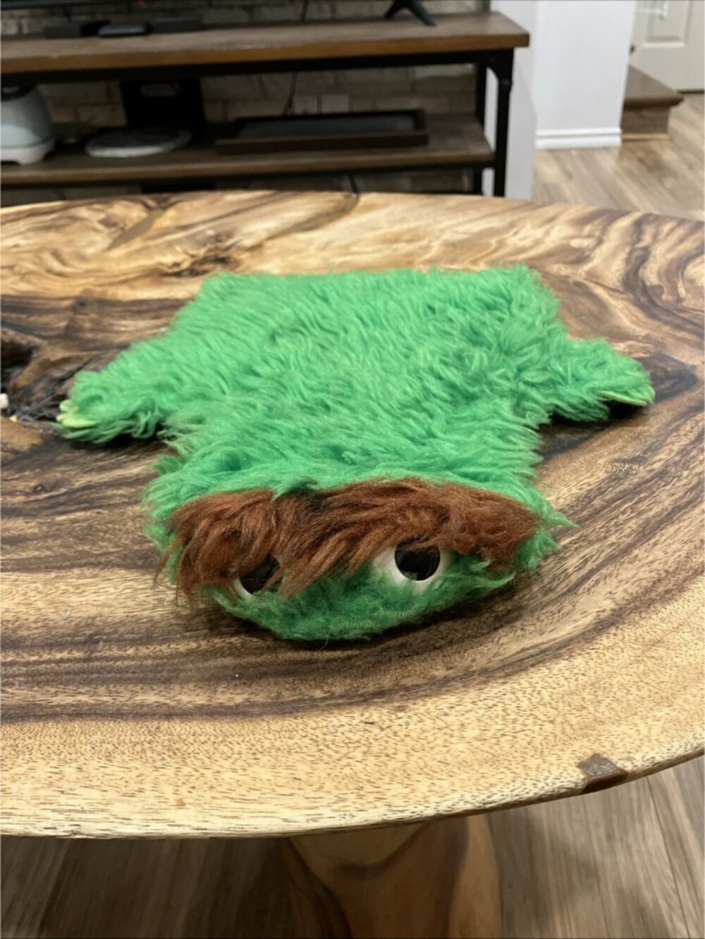 Vintage Sesame Street Oscar The Grouch Green Hand Puppet KIDS TOY PLUSH